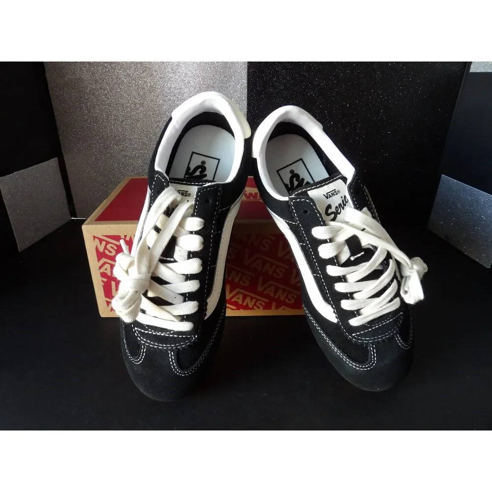Vans Super Lowpro Sneakers - Black/True White/Gum (Size US Youth 4, Women's 5.5)